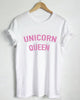 Image of Unicorn Queen Pink Letters Print Cotton Shirt