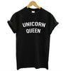 Image of Unicorn Queen Pink Letters Print Cotton Shirt