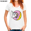 Image of Donut Unicorn Printed Short Sleeve O-neck Tees
