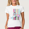 Image of I'm happy unicorn cat print T Shirt