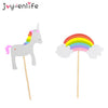 Image of 1set Rainbow Unicorn Cake Topper