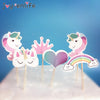 Image of 1set Rainbow Unicorn Cake Topper