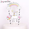 Image of 1set Rainbow Unicorn Cake Topper