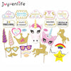 Image of 1set Rainbow Unicorn Photo Props On a Stick