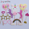 Image of 1set Rainbow Unicorn Photo Props On a Stick