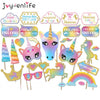 Image of 1set Rainbow Unicorn Photo Props On a Stick