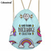 Image of Cute Cartoon Unicorn Print Drawstring Bag