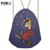 Image of Cartoon Unicorn Printing Cute Drawstring Bag