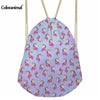 Image of Lovely Pink Unicorn Printing Women Drawstring Bag