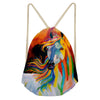 Image of Rainbow Unicorn School Girls Small Drawstring Bag