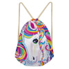 Image of Rainbow Unicorn School Girls Small Drawstring Bag
