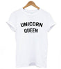Image of Unicorn Queen Pink Letters Print Cotton Shirt