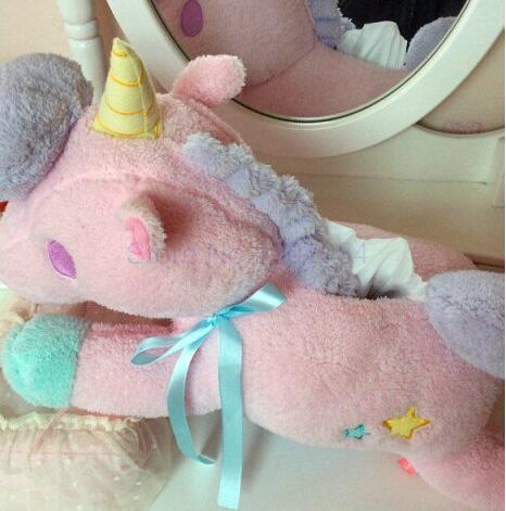 55cm Unicorn Plush Toy Cute Animal Tissue Cover Box