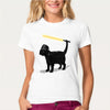 Image of I'm happy unicorn cat print T Shirt