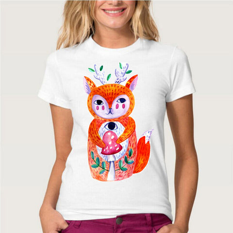I'm happy unicorn cat print T Shirt