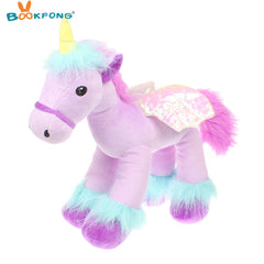 35cm Lovely Flying Horse Purple Angel Unicorn Plush Toy