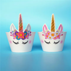 12pcs best quality cartoon Unicorn Horse cupcake