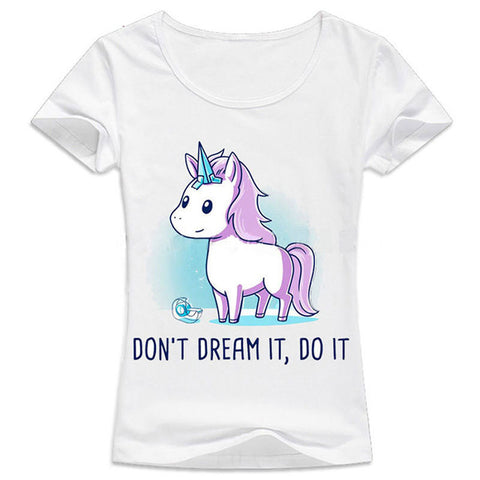 Slim Funny Unicorn T shirt