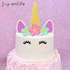 Image of 1set Rainbow Unicorn Cake Topper