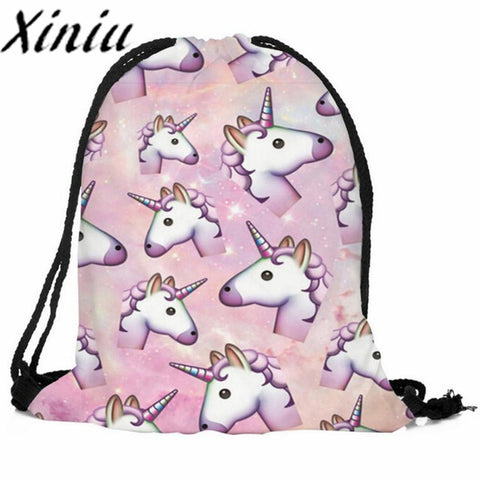 Unicorn Candy Drawstring Bag