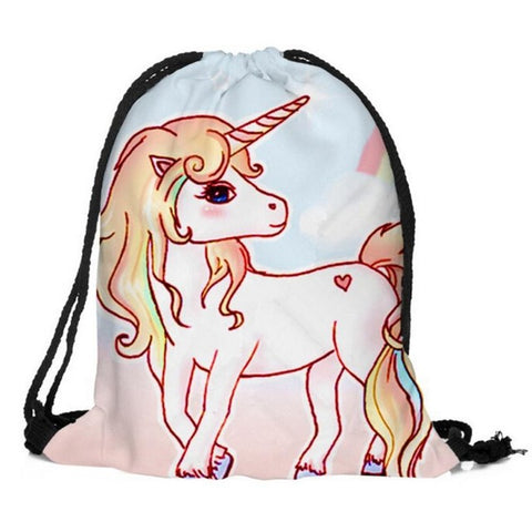 Unicorn Candy Drawstring Bag