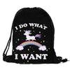 Image of Unicorn Candy Drawstring Bag