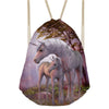 Image of Unicorn Women Mochila Small Female Drawstring Bag