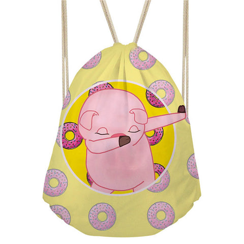 Women's Funny Unicorn /Pony/Panda/Pig Swag Drawstring Bag
