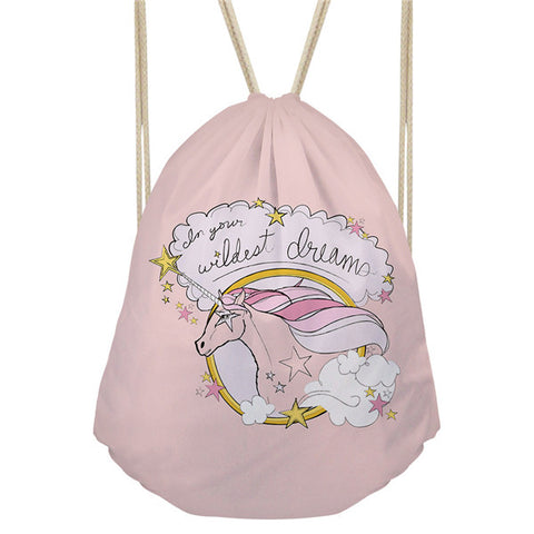 Cute Unicorn Drawstring Bag