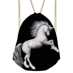 Fashion Cute Unicorn Pattern Drawstring Bag
