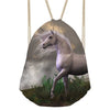 Image of Fashion Cute Unicorn Pattern Drawstring Bag